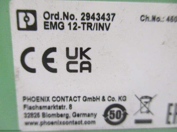 PHOENIX CONTACT EMG12-TR/INV 2943437 24V 0.2A NSNP