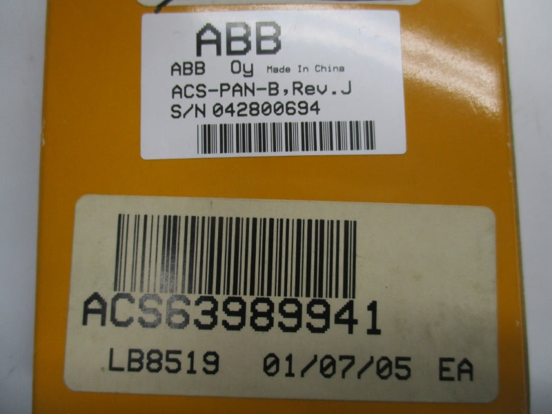ABB ACS-PAN-B REV.J 380-480VAC NSMP