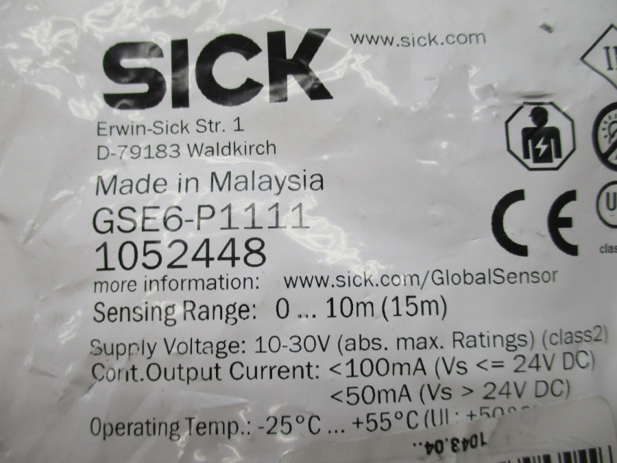 SICK GSE6-P1111 1052448 10-30V NSMP