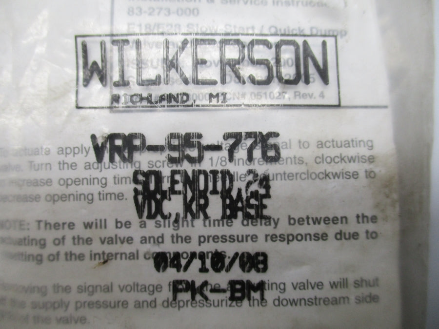 WILKERSON VRP-95-776 24VDC NSMP