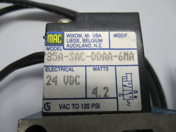 MAC 35A-SAC-DDAA-6MA 24VDC 120PSI UNMP