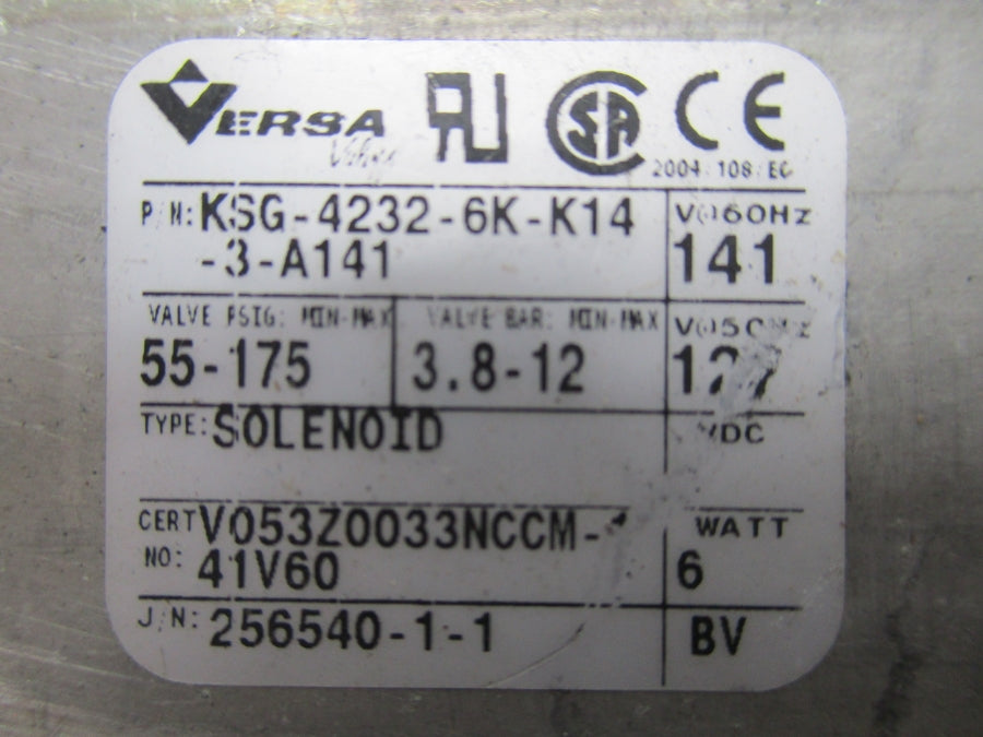 VERSA KSG-4232-6K-K14-3-A141 141/127V 55-175PSI NSNP