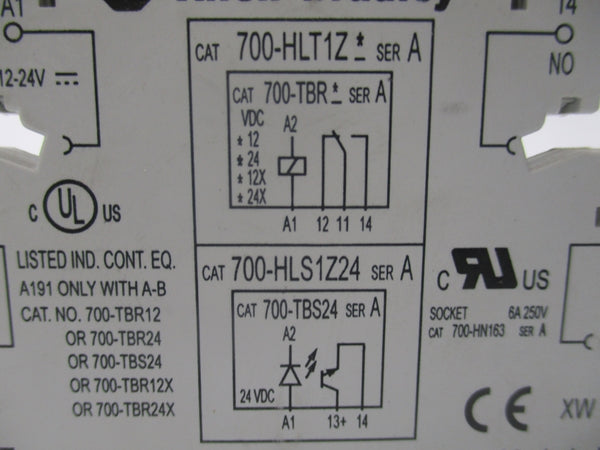 ALLEN BRADLEY 700-HN163 SER. A 250V 6A UNMP