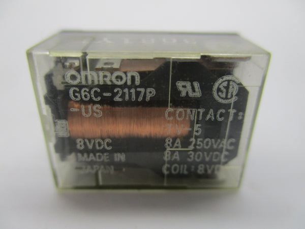 OMRON G6C-2117P-US 8VDC 8A UNMP