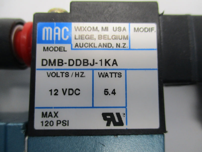 MAC 411A-A0A-DM-DDBJ-1KA 12VDC 20-120PSI UNMP