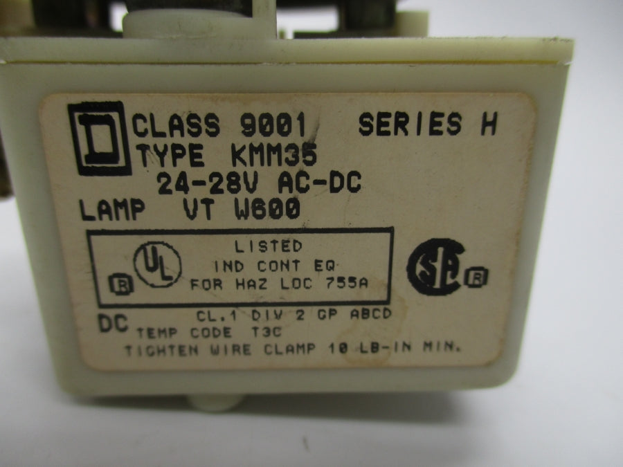 SQUARE D 9001TP-15 SER. H 24-28VAC/DC NSNP
