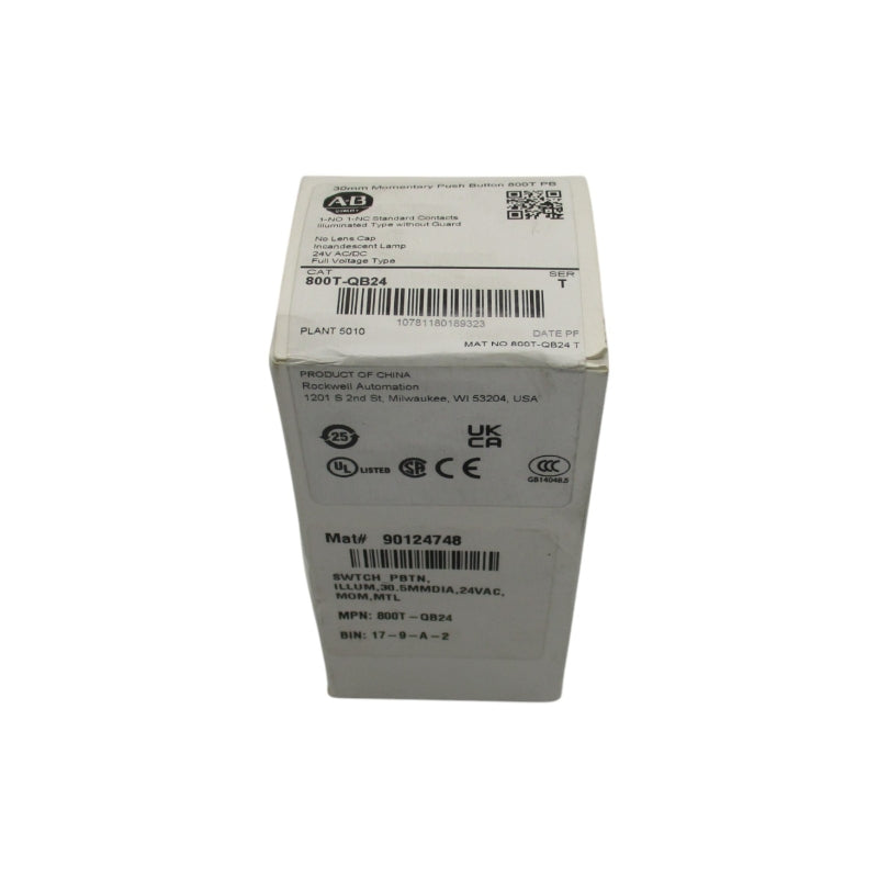 ALLEN BRADLEY 800T-QB24 SER.T 24VAC/DC (WH) NSFS