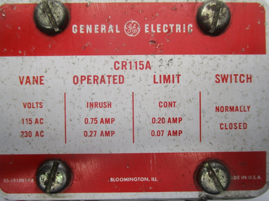 GENERAL ELECTRIC CR115A 230VAC UNMP