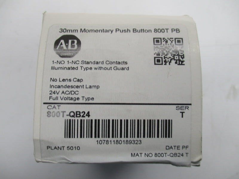 ALLEN BRADLEY 800T-QB24 SER.T 24VAC/DC (WH) NSFS