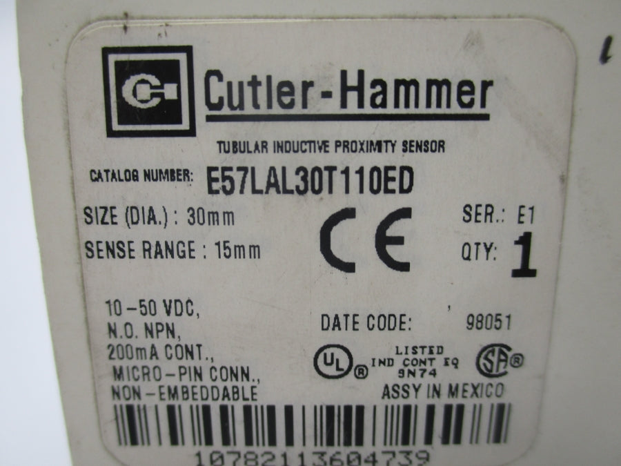 CUTLER-HAMMER E57LAL30T110ED SER. E1 10-50VDC NSMP