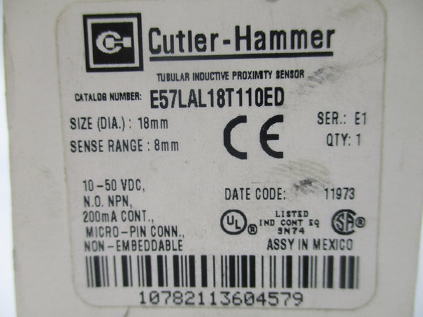 CUTLER-HAMMER E57LAL18T110ED SER. E1 10-50VDC NSMP