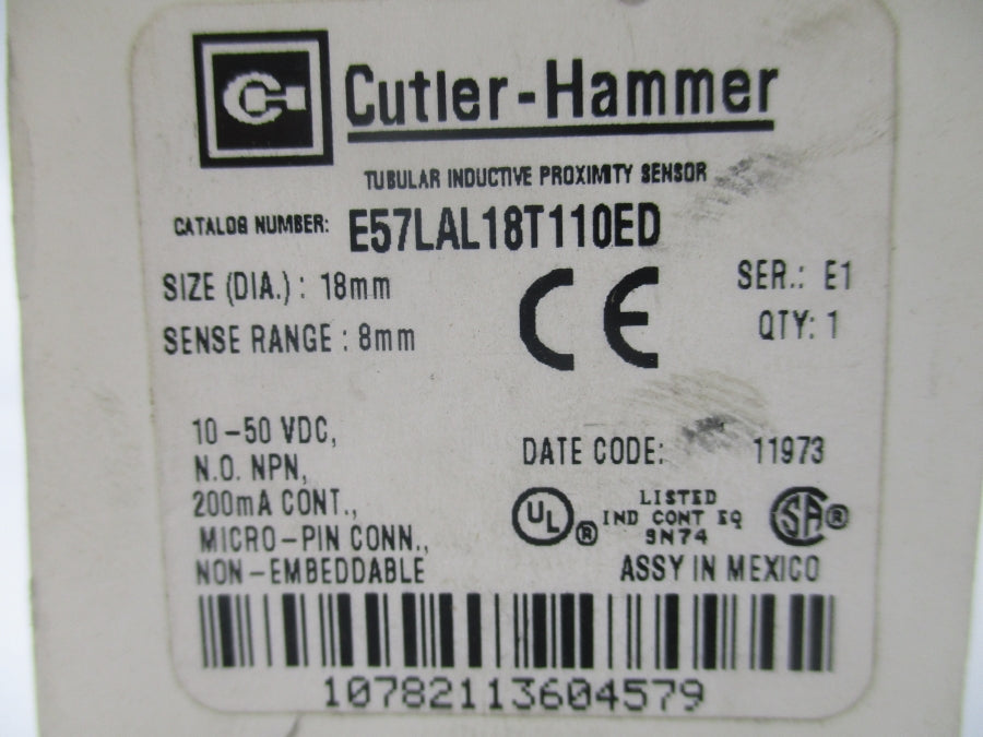 CUTLER-HAMMER E57LAL18T110ED SER. E1 10-50VDC NSMP