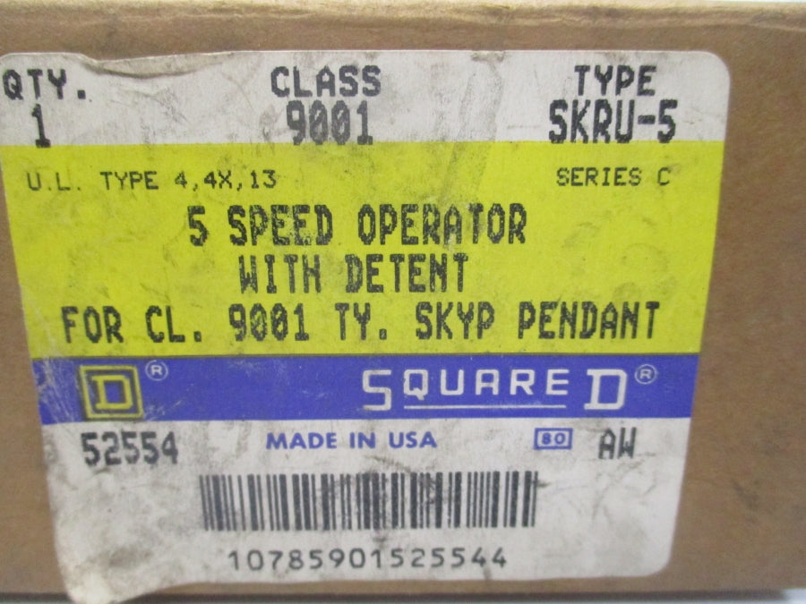 SQUARE D 9001SKRU-5 SER. C 125/250VDC NSMP