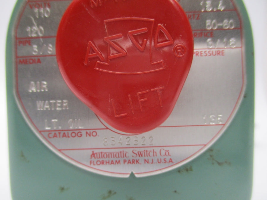 ASCO 8342B22 110/120V 125PSI 3/8" UNMP
