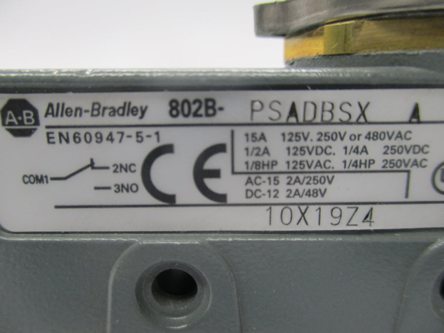 ALLEN BRADLEY 802B-PSADBSX SER. A 480VAC 15A NSNP