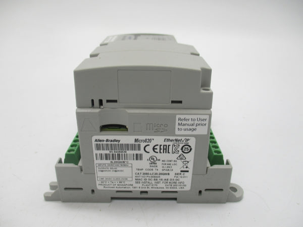 ALLEN BRADLEY 2080-LC20-20QWB SER. C F/W 12.011 24VDC NSMP