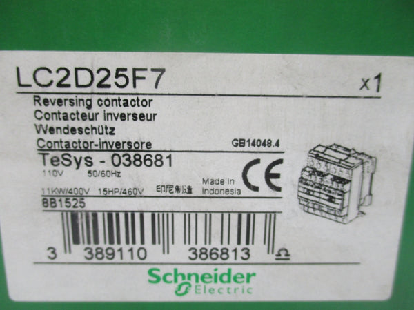 SCHNEIDER ELECTRIC LC2D25F7 110V 25A NSMP