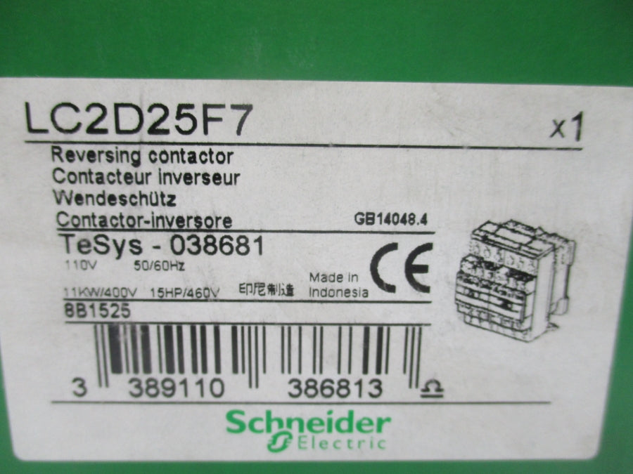 SCHNEIDER ELECTRIC LC2D25F7 110V 25A NSMP