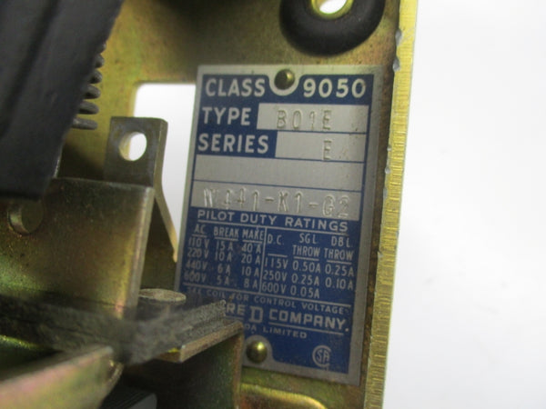 SQUARE D 9050BO1E SER. E 550/600V 15A NSNP