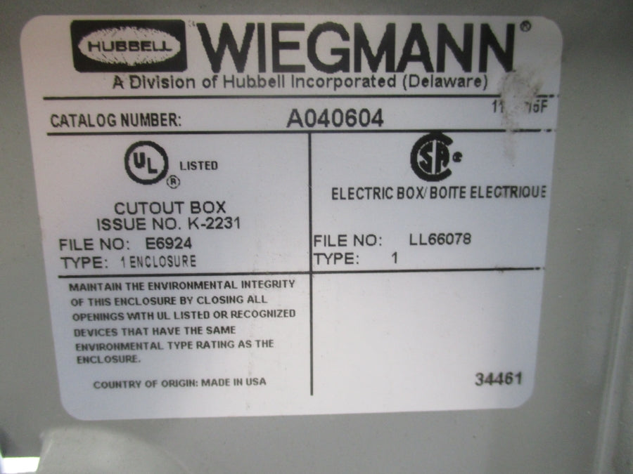 WIEGMANN A040604 NSNP
