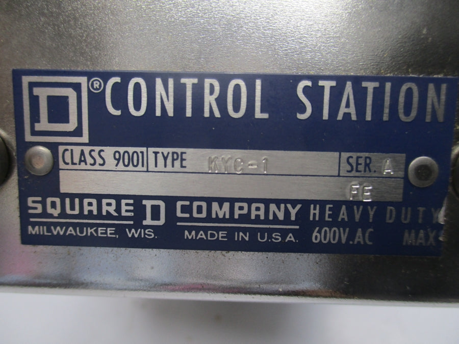 SQUARE D 9001KYC-1 SER. A 600VAC NSMP