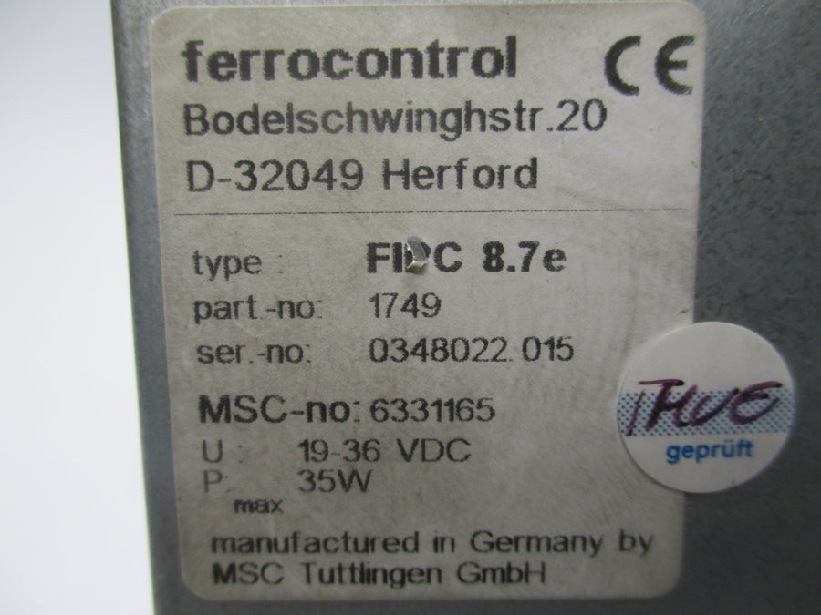 FERRO CONTROL D-32049 19-36VDC UNMP