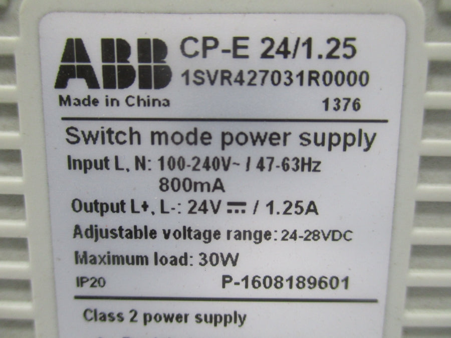 ABB CP-E24/1.25 1SVR427031R0000 100-240V 1.25A NSNP