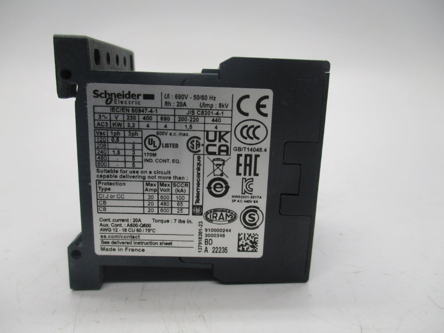 SCHNEIDER ELECTRIC LP1K0910BD3 24VDC 9A NSMP
