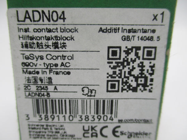 SCHNEIDER ELECTRIC LADN04 690V 10A (GREEN) NSMP
