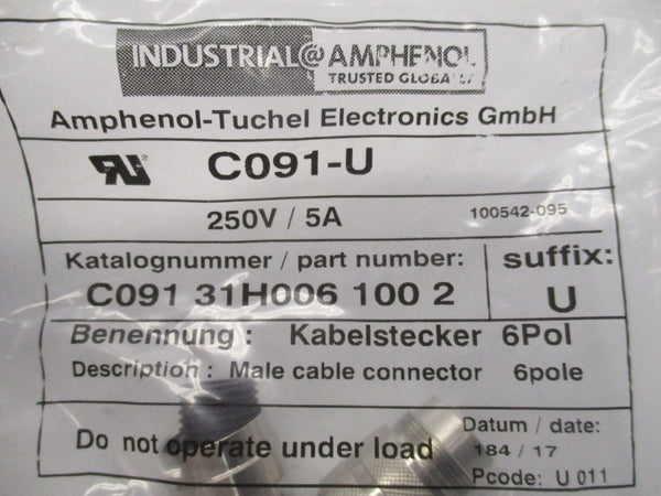 AMPHENOL C09131H0061002 C091-U 250V 5A NSMP