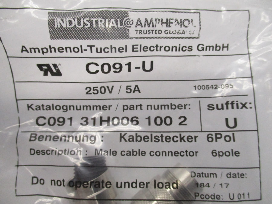 AMPHENOL C09131H0061002 C091-U 250V 5A NSMP