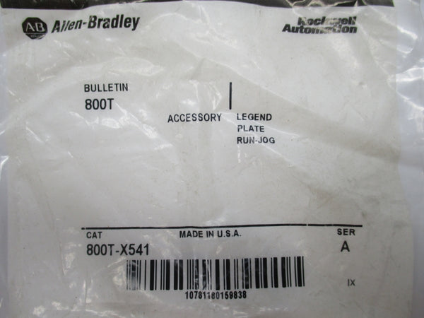 ALLEN BRADLEY 800T-X541 SER. A NSMP