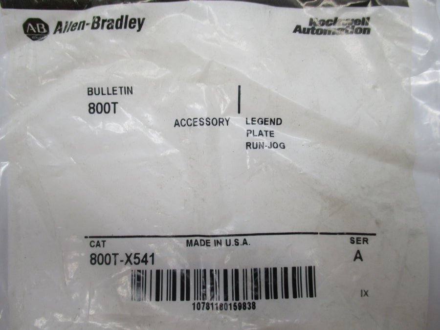 ALLEN BRADLEY 800T-X541 SER. A NSMP