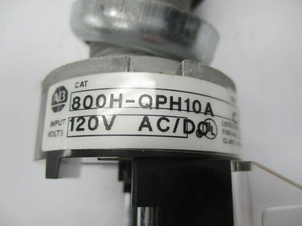 ALLEN BRADLEY 800H-QPH10A SER. C 120VAC/DC NSNP