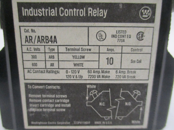 WESTINGHOUSE AR/ARB4A 440/480V 10A NSNP