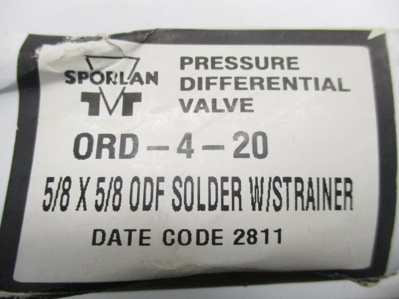 SPORLAN ORD-4-20 680PSI 5/8" NSMP
