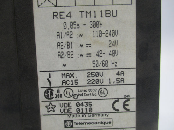 TELEMECANIQUE RE4TM11BU 110-240V 4A 0.05S-300H NSNP