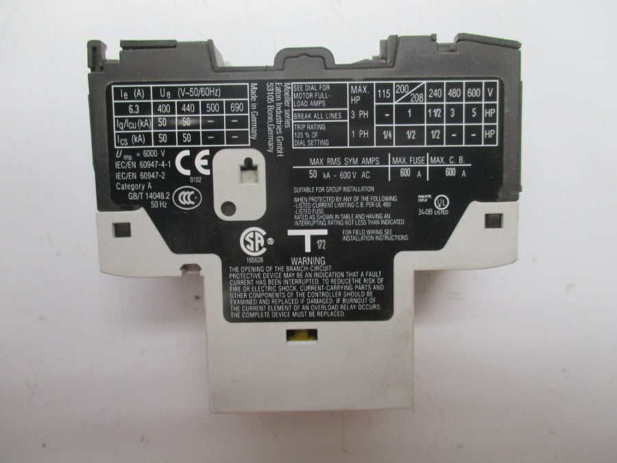 EATON PKZM01-6,3 XTPB6P3BC1 690V 6,3A NSNP