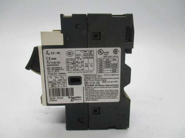 TELEMECANIQUE GV2ME08 600VAC 2.5-4A UNMP