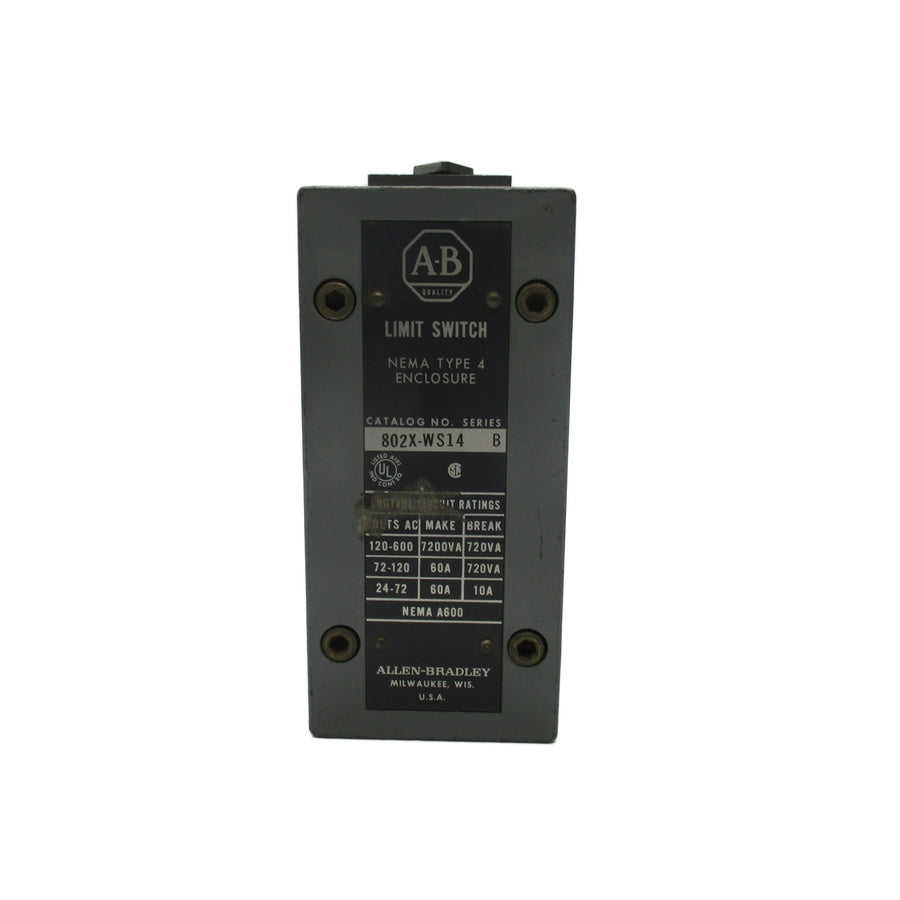 ALLEN BRADLEY 802X-WS14 SER. B 120-600VAC 60A (AS PICTURED) UNMP