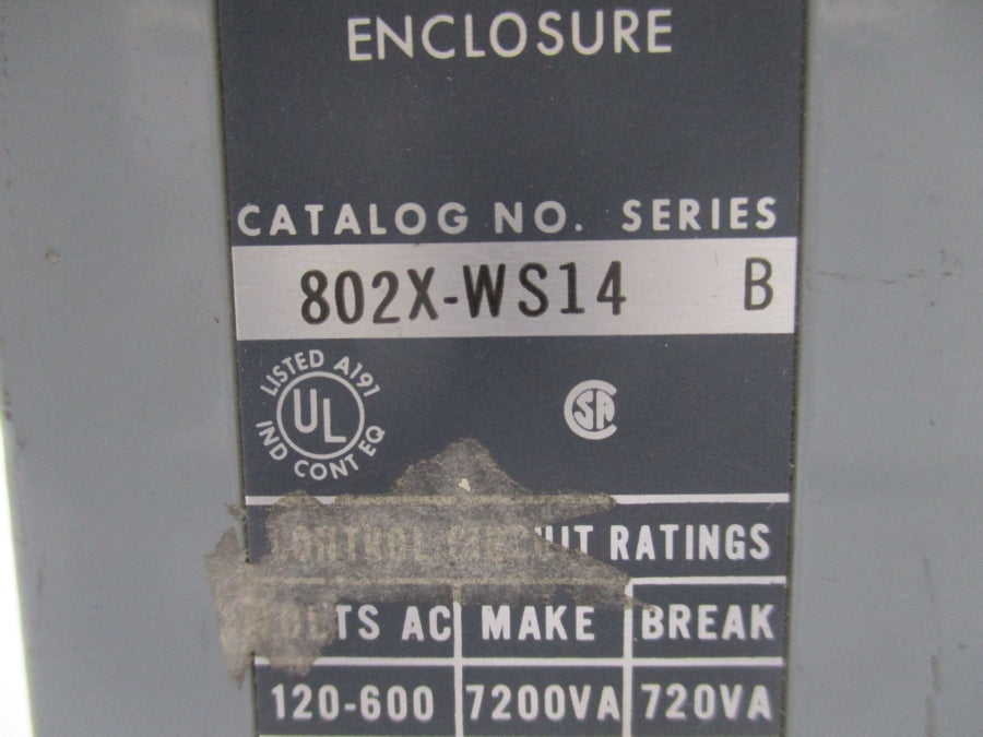 ALLEN BRADLEY 802X-WS14 SER. B 120-600VAC 60A (AS PICTURED) UNMP