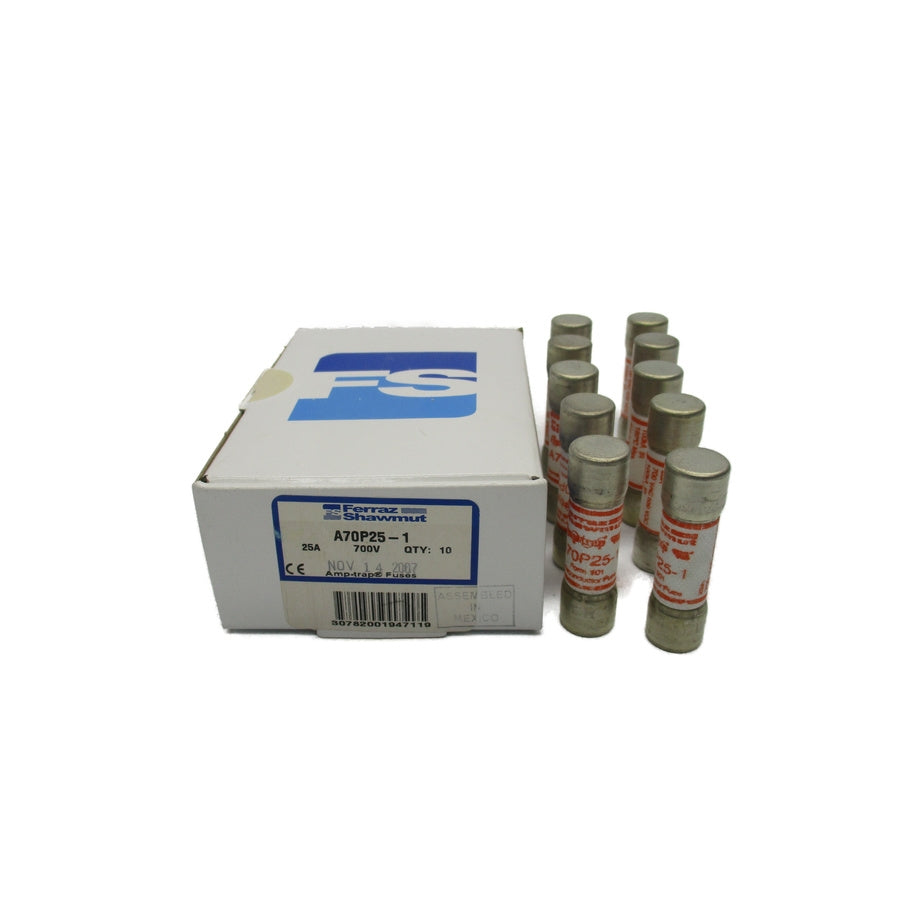 FERRAZ SHAWMUT A70P25-1 700V 25A (PKG OF 10) NSMP