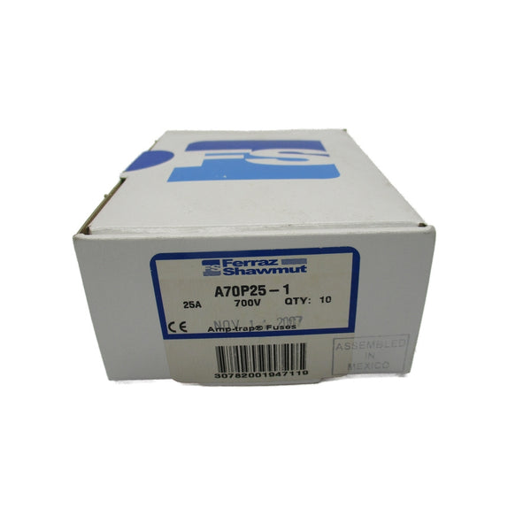 FERRAZ SHAWMUT A70P25-1 700V 25A (PKG OF 10) NSFS