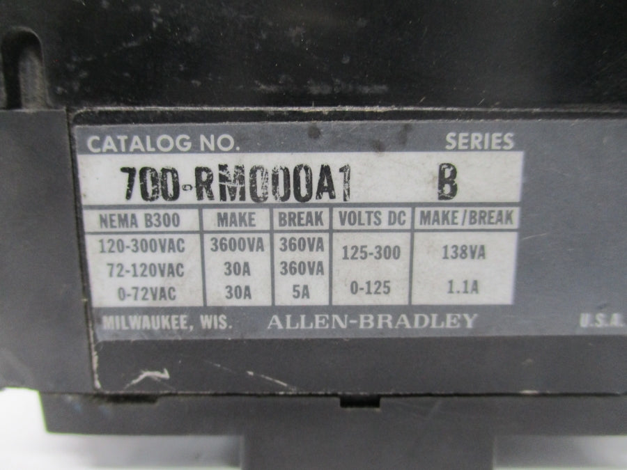 ALLEN BRADLEY 700-RM000A1 SER. B 110/115-120V 30A NSNP