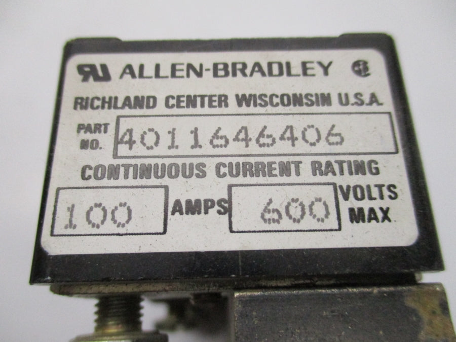 ALLEN BRADLEY 4011646406 600V 100A UNMP
