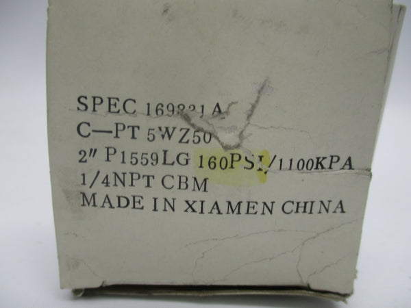 INDUSTRIAL MRO C-PT 5WZ50 0-160PSI  2" NSMP