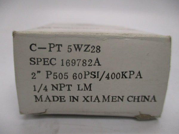 INDUSTRIAL MRO C-PT 5WZ28 0-60PSI 2" NSMP