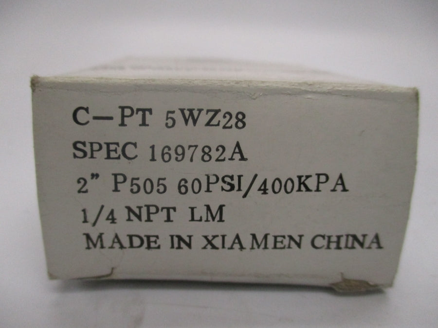INDUSTRIAL MRO C-PT 5WZ28 0-60PSI 2" NSMP
