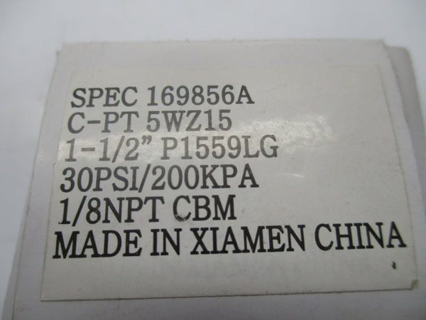 INDUSTRIAL MRO C-PT 5WZ15 1-1/2" 0-30PSI NSMP