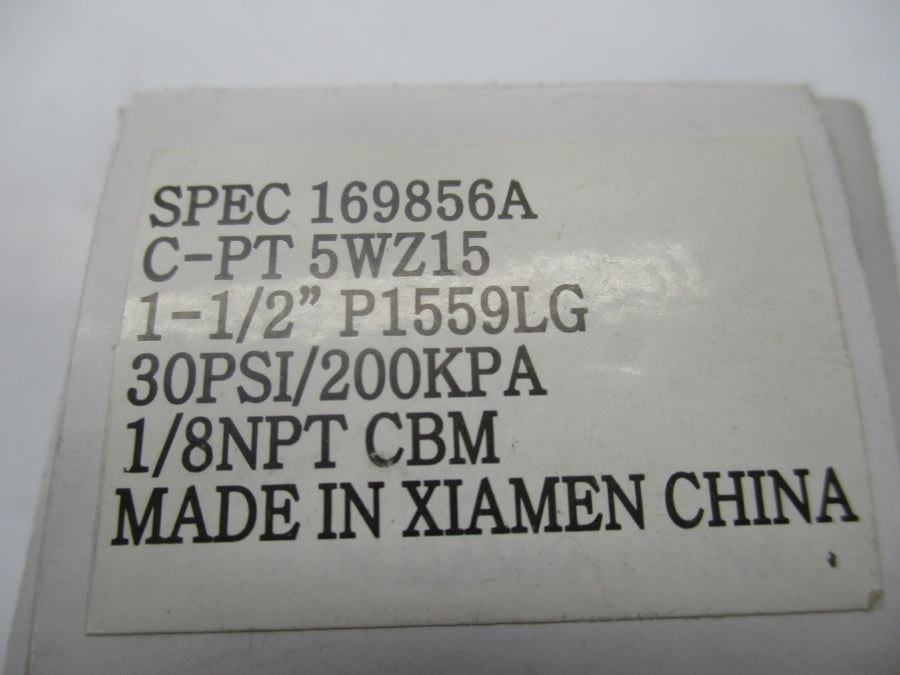 INDUSTRIAL MRO C-PT 5WZ15 1-1/2" 0-30PSI NSMP